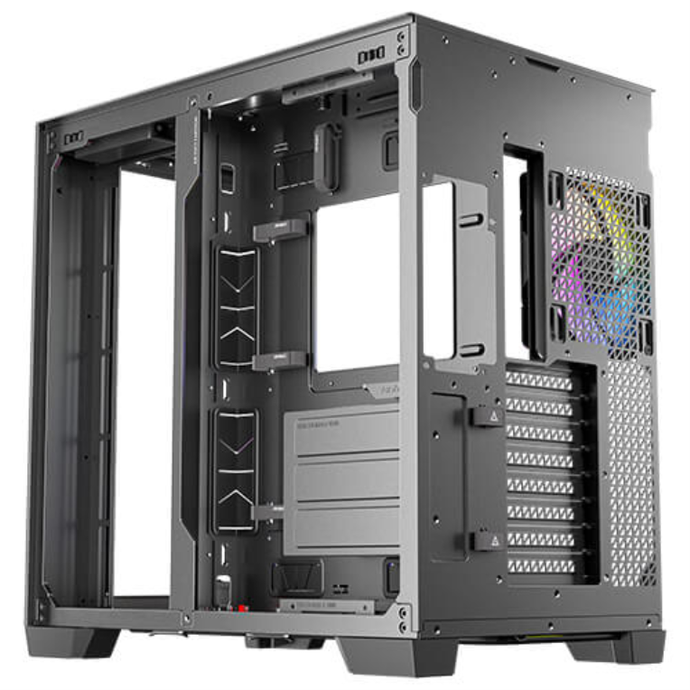 CAJA ANTEC C8 ARGB E-ATX NEGRO 2XVENT 160 MM 1X140MM 2XUSB SN FUENTE - detalle