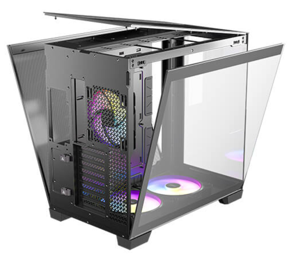 CAJA ANTEC C8 ARGB E-ATX NEGRO 2XVENT 160 MM 1X140MM 2XUSB SN FUENTE - detalle