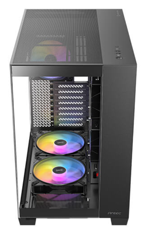 CAJA ANTEC C8 ARGB E-ATX NEGRO 2XVENT 160 MM 1X140MM 2XUSB SN FUENTE - detalle