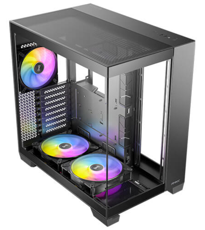 CAJA ANTEC C8 ARGB E-ATX NEGRO 2XVENT 160 MM 1X140MM 2XUSB SN FUENTE - detalle