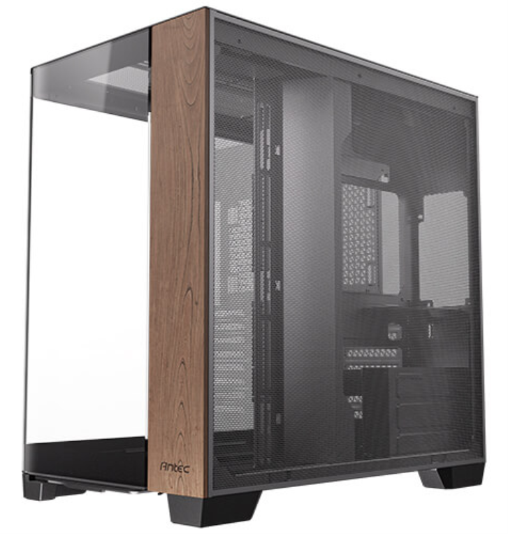 CAJA ANTEC C8 CURVE WOOD E-ATX NEGRO 2XVENT 160 MM 1X140MM 2XUSB SN FUENTE - detalle