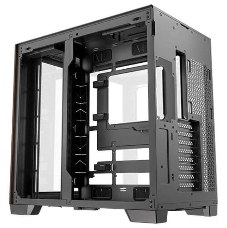 CAJA ANTEC C8 CURVE WOOD E-ATX NEGRO 2XVENT 160 MM 1X140MM 2XUSB SN FUENTE - detalle