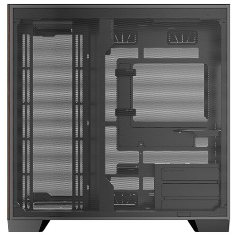 CAJA ANTEC C8 CURVE WOOD E-ATX NEGRO 2XVENT 160 MM 1X140MM 2XUSB SN FUENTE - detalle