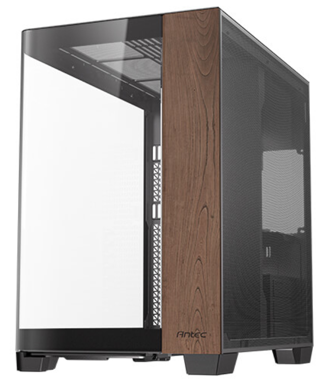 CAJA ANTEC C8 CURVE WOOD E-ATX NEGRO 2XVENT 160 MM 1X140MM 2XUSB SN FUENTE - detalle