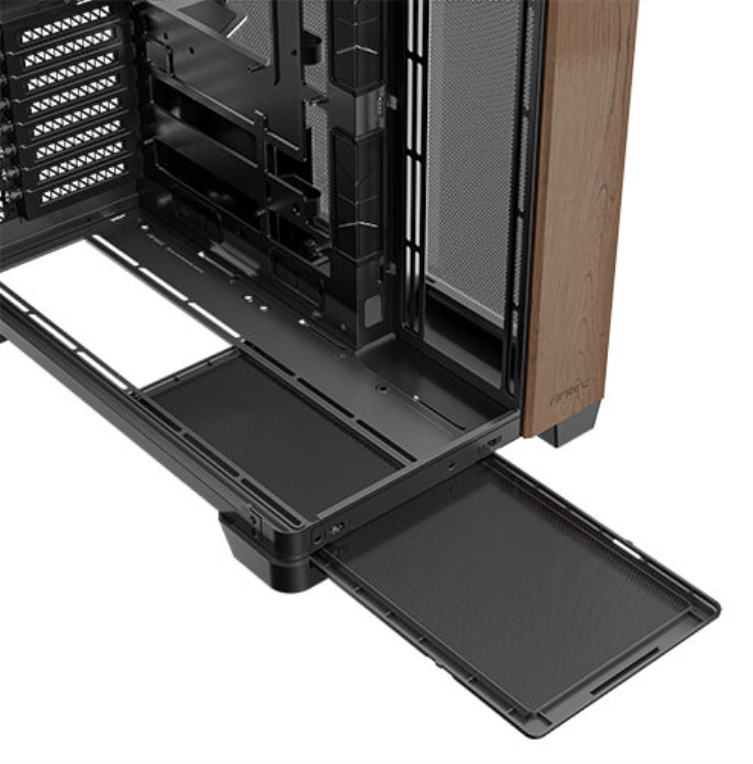 CAJA ANTEC C8 CURVE WOOD E-ATX NEGRO 2XVENT 160 MM 1X140MM 2XUSB SN FUENTE - detalle