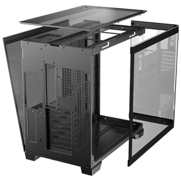 CAJA ANTEC C8 CURVE WOOD E-ATX NEGRO 2XVENT 160 MM 1X140MM 2XUSB SN FUENTE - detalle