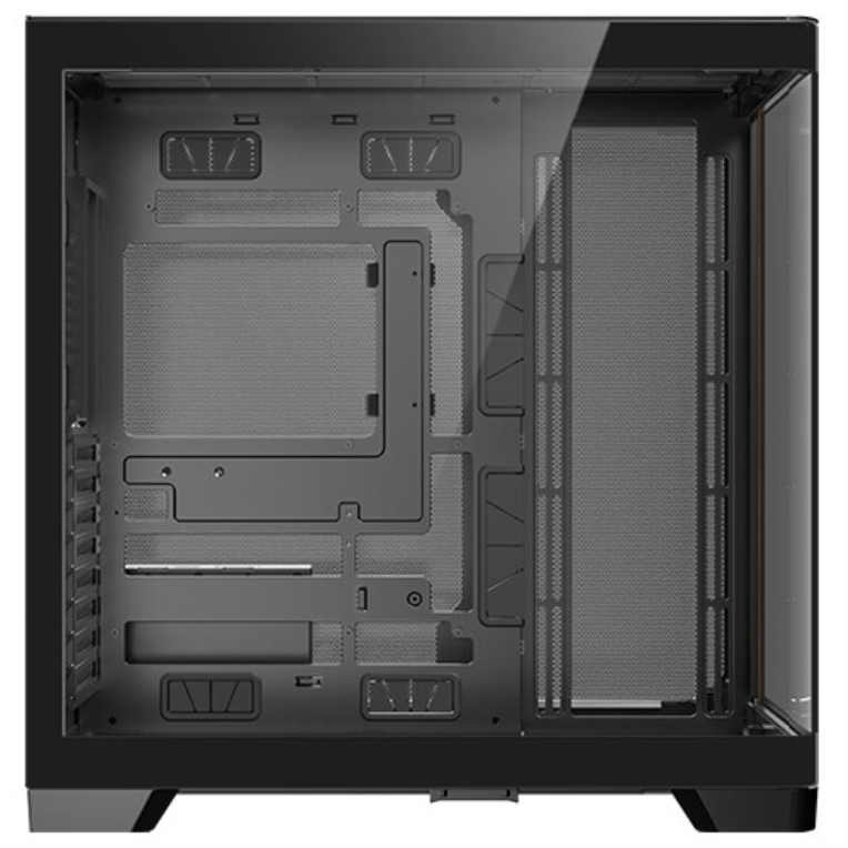 CAJA ANTEC C8 CURVE WOOD E-ATX NEGRO 2XVENT 160 MM 1X140MM 2XUSB SN FUENTE - detalle