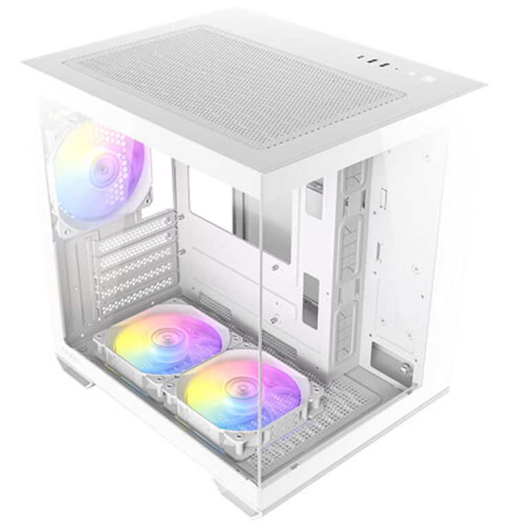 CAJA ANTEC CX60M ARGB MATX BLANCO 2XVENT REV 120 MM 1X120MM 2XUSB SN FUENTE - detalle