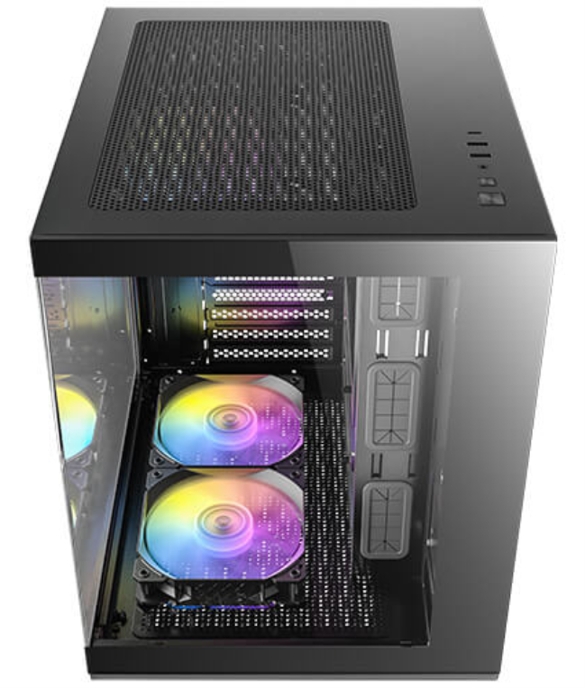 CAJA ANTEC CX60M ARGB MATX NEGRO 2XVENT REV 120 MM 1X120MM 2XUSB SN FUENTE - detalle