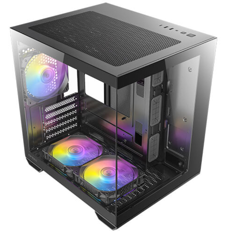 CAJA ANTEC CX60M ARGB MATX NEGRO 2XVENT REV 120 MM 1X120MM 2XUSB SN FUENTE - detalle