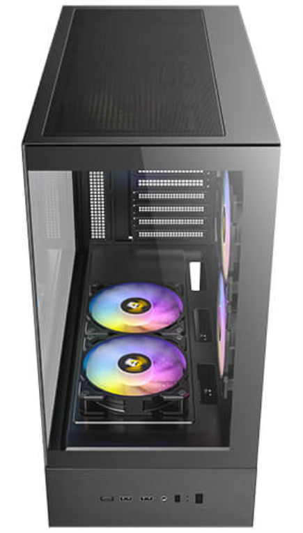 CAJA ANTEC CX705 ARGB MID-TOWER ATX PANORAMICA 270º 5XVENT 120MM PWM - detalle