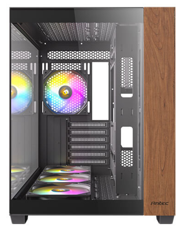 CAJA ANTEC CX800 ARGB ATX WOOD 2XVENT REV 120 MM 1X120MM 2XUSB SN FUENTE - detalle
