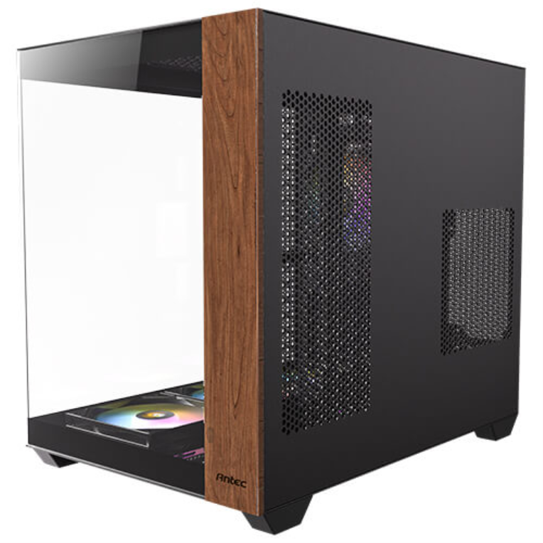 CAJA ANTEC CX800 ARGB ATX WOOD 2XVENT REV 120 MM 1X120MM 2XUSB SN FUENTE - detalle