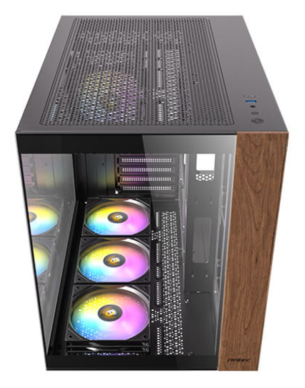 CAJA ANTEC CX800 ARGB ATX WOOD 2XVENT REV 120 MM 1X120MM 2XUSB SN FUENTE - detalle