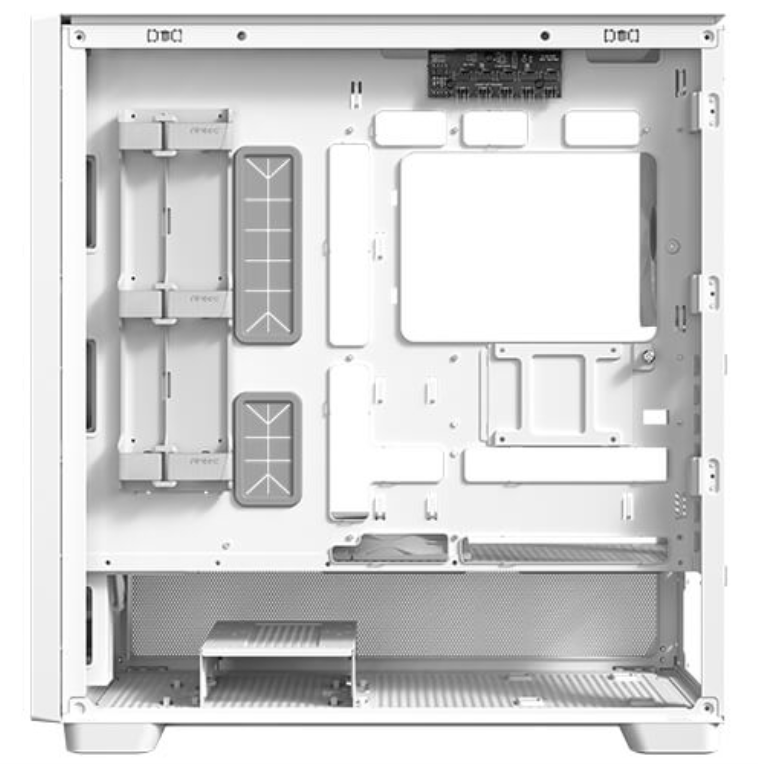 CAJA ANTEC FLUX ATX VENT 3X120MM 1X12OM REVERSE 1X140MM SIN FUENTE BLANCO - detalle