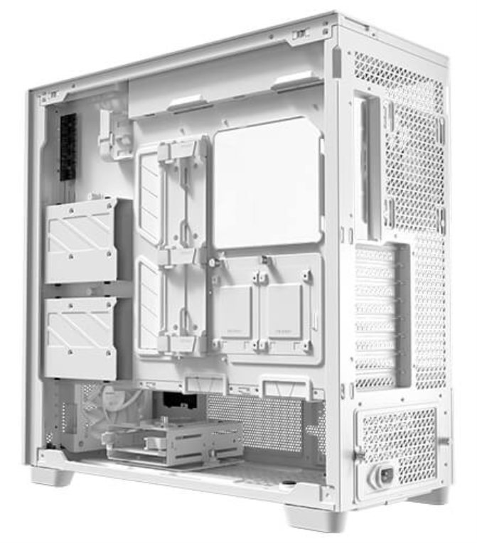 CAJA ANTEC FLUX PRO EUV WOOD ATX 2XUSB3.0 SIN FUENTE BLANCO - detalle