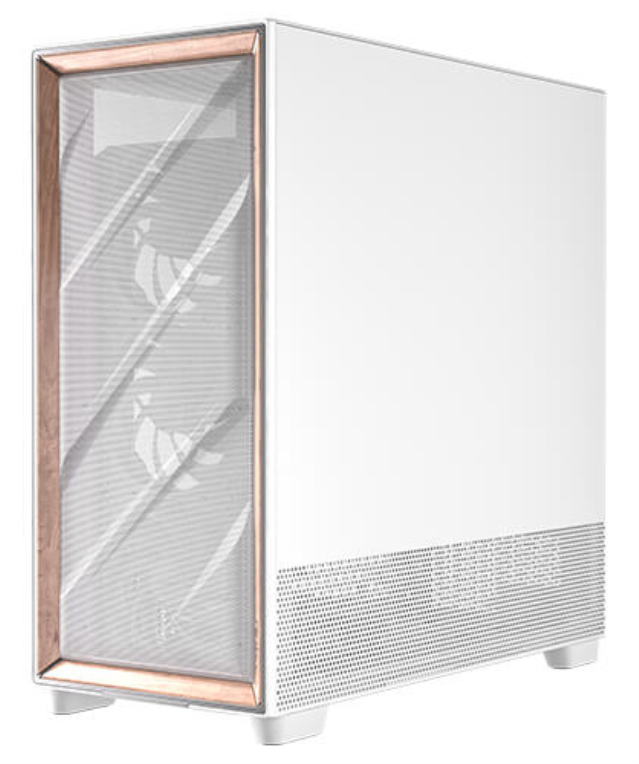 CAJA ANTEC FLUX PRO EUV WOOD ATX 2XUSB3.0 SIN FUENTE BLANCO - detalle