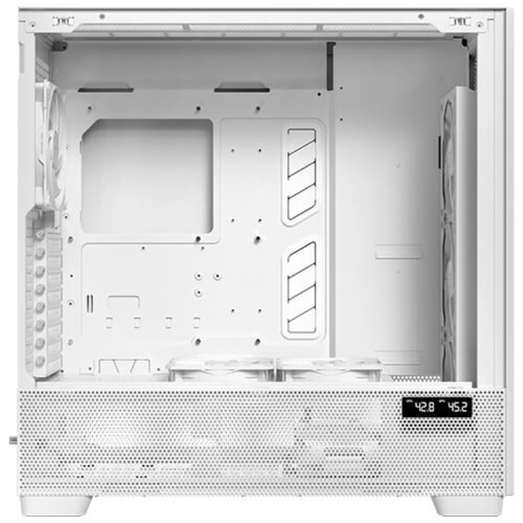 CAJA ANTEC FLUX PRO EUV WOOD ATX 2XUSB3.0 SIN FUENTE BLANCO - detalle