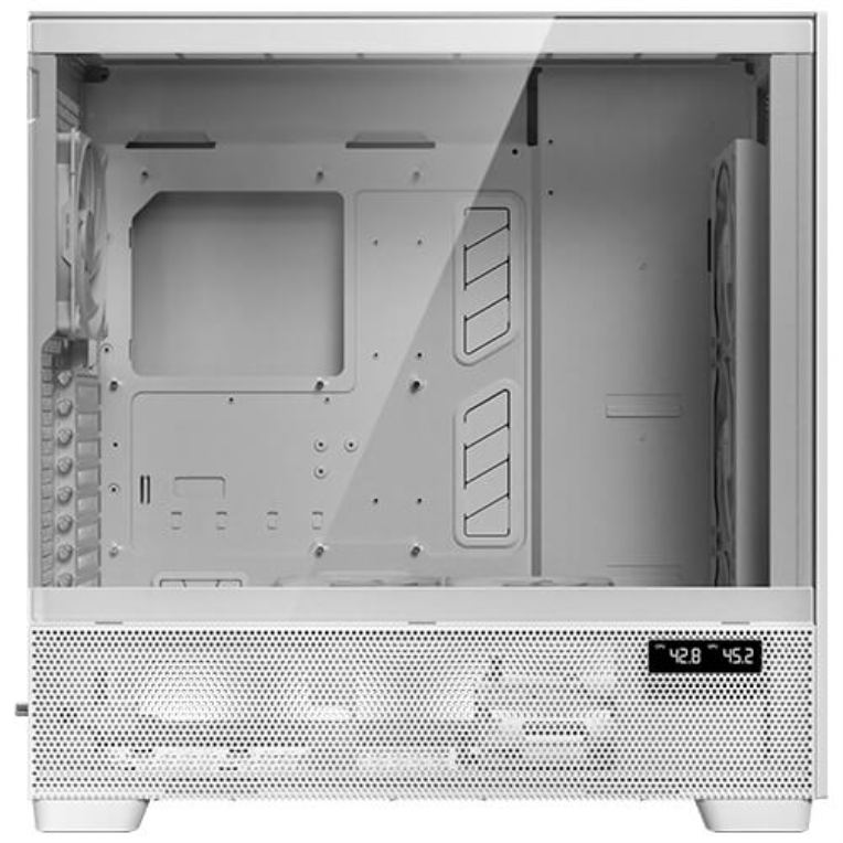 CAJA ANTEC FLUX PRO EUV WOOD ATX 2XUSB3.0 SIN FUENTE BLANCO - detalle
