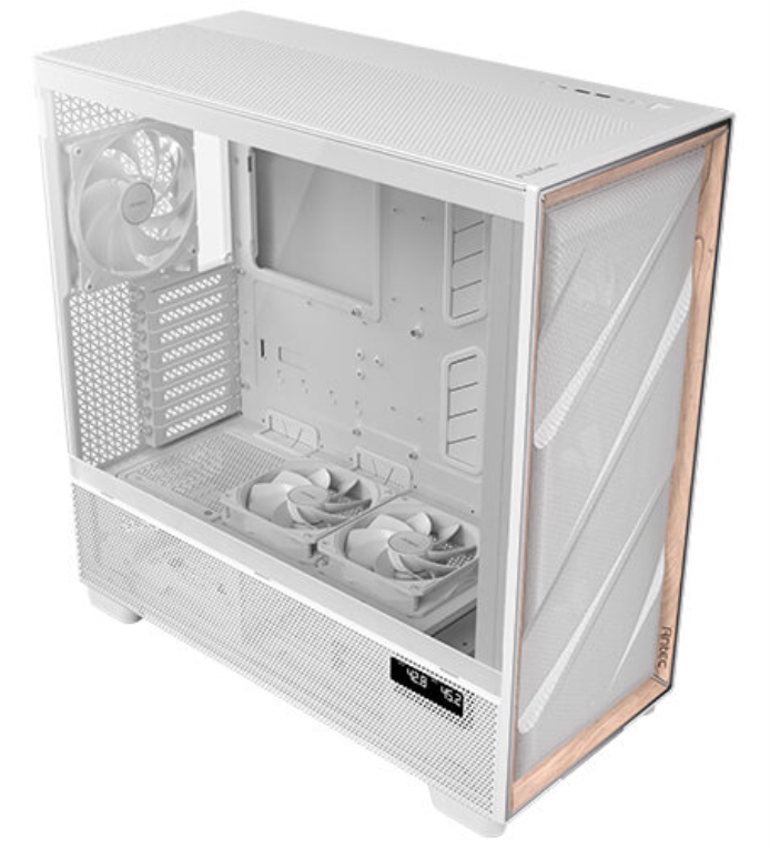 CAJA ANTEC FLUX PRO EUV WOOD ATX 2XUSB3.0 SIN FUENTE BLANCO - detalle