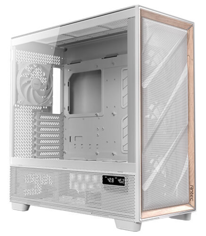 CAJA ANTEC FLUX PRO EUV WOOD ATX 2XUSB3.0 SIN FUENTE BLANCO