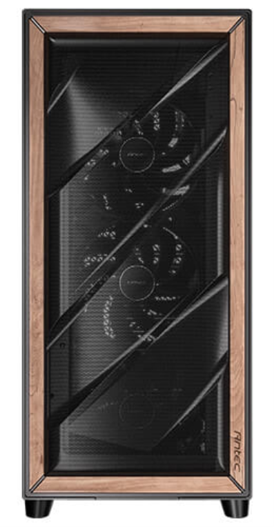 CAJA ANTEC FLUX PRO EUV WOOD ATX 2XUSB3.0 SIN FUENTE NEGRO - detalle