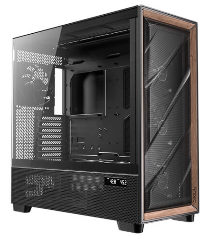CAJA ANTEC FLUX PRO EUV WOOD ATX 2XUSB3.0 SIN FUENTE NEGRO