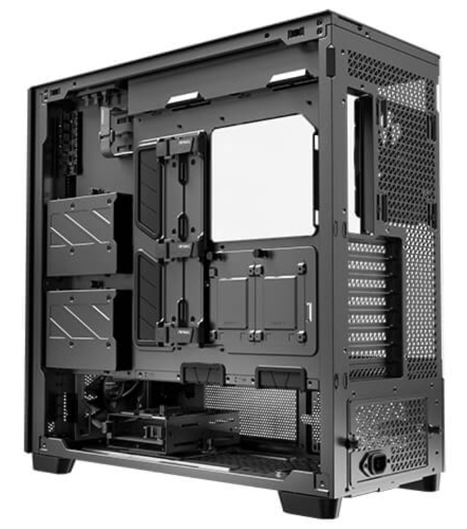 CAJA ANTEC FLUX PRO EUV WOOD ATX 2XUSB3.0 SIN FUENTE NEGRO - detalle