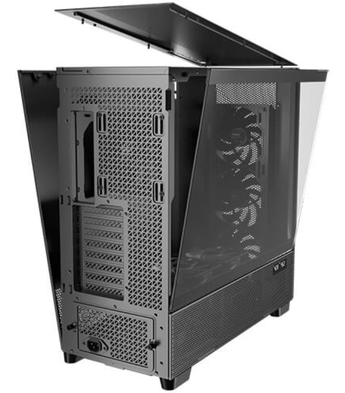 CAJA ANTEC FLUX PRO EUV WOOD ATX 2XUSB3.0 SIN FUENTE NEGRO - detalle