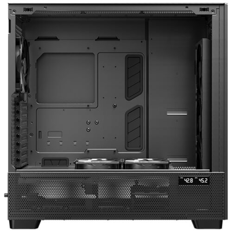 CAJA ANTEC FLUX PRO EUV WOOD ATX 2XUSB3.0 SIN FUENTE NEGRO - detalle