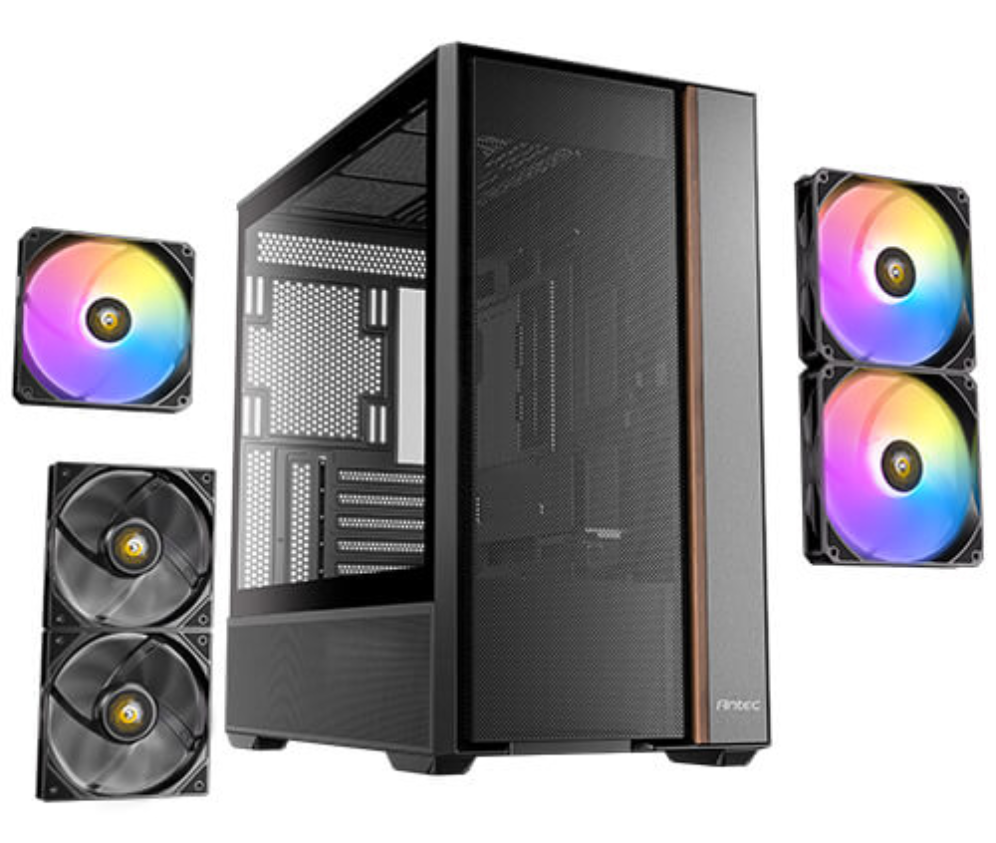 CAJA ANTEC FLUX REAR ATX ARGB NEGRA - detalle