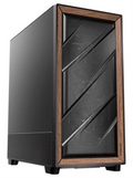 CAJA ANTEC FLUX SE ATX WOOD NEGRO 2XUSB SN FUENTE