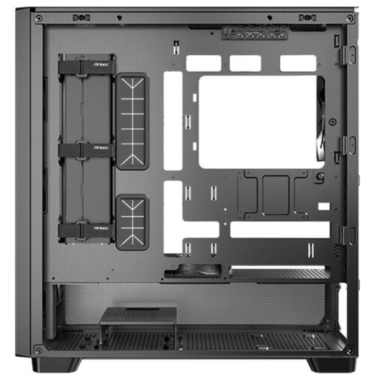 CAJA ANTEC FLUX SE ATX WOOD NEGRO 2XUSB SN FUENTE - detalle