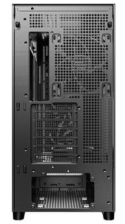 CAJA ANTEC FLUX SE ATX WOOD NEGRO 2XUSB SN FUENTE - detalle