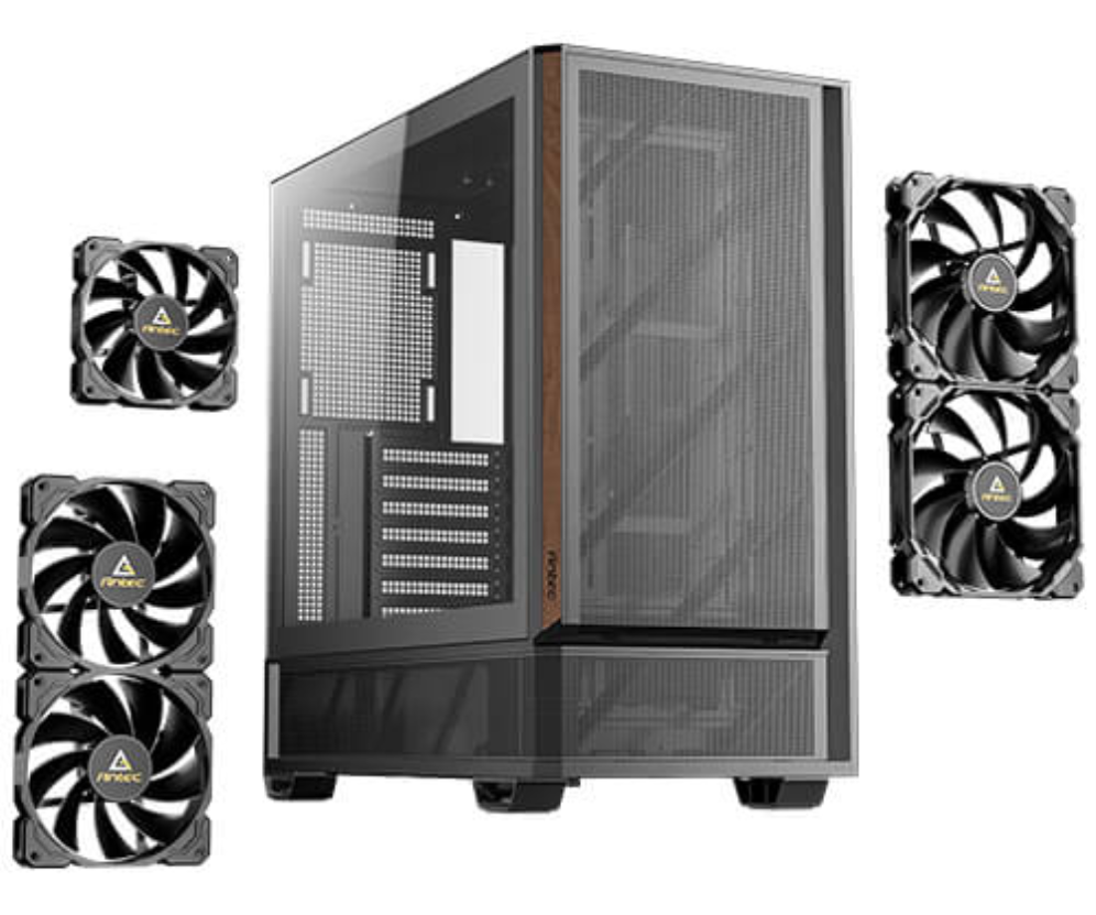 CAJA ANTEC P30 AIR MID-TOWER ATX 2XVENT 140MM + 3XVENT 120MM PWM NEGRA - detalle