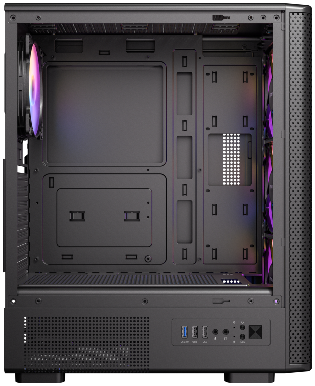 CAJA ANTEC VX-310 ATX 4 VENTILADORES ARGB NEGRA - detalle