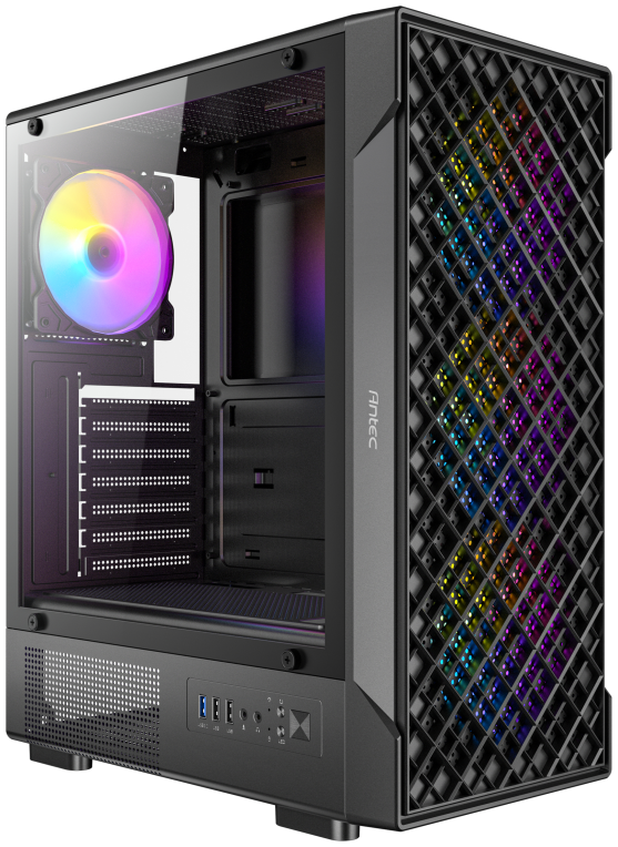CAJA ANTEC VX-320 ATX 4 VENTILADORES ARGB NEGRA - detalle