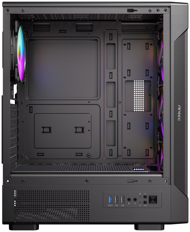 CAJA ANTEC VX-320 ATX 4 VENTILADORES ARGB NEGRA - detalle