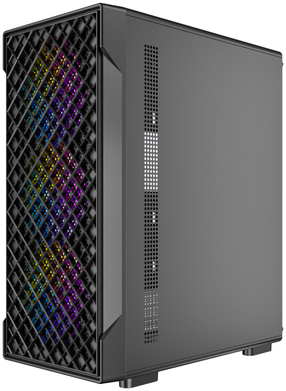 CAJA ANTEC VX-320 ATX 4 VENTILADORES ARGB NEGRA - detalle