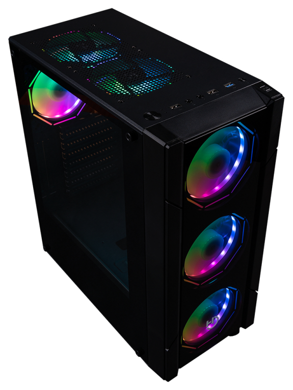 CAJA ATX HIDITEC V30 ARGB CRISTAL TEMPLADO - detalle