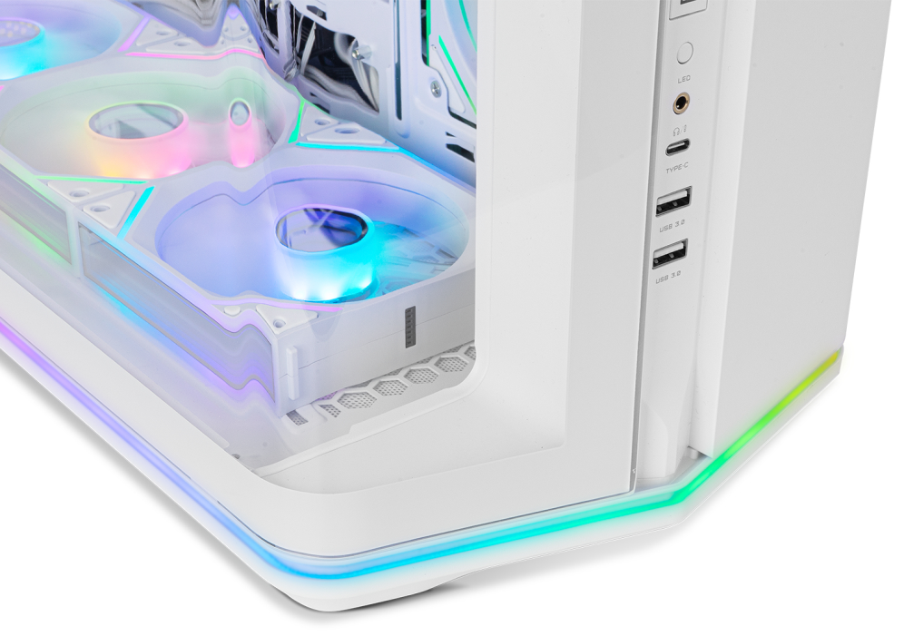 CAJA ATX NOX HUMMER ANVIL 2XUSB3.0 SIN FUENTE BLANCO - detalle