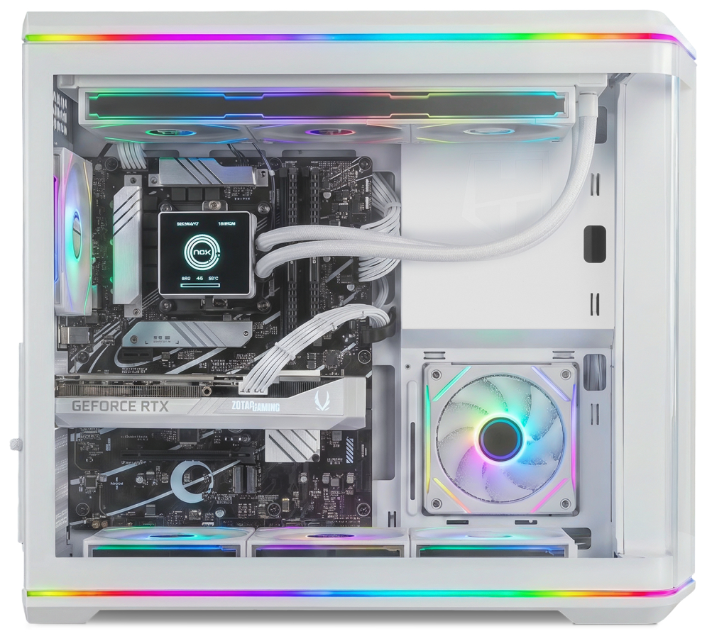 CAJA ATX NOX HUMMER ANVIL 2XUSB3.0 SIN FUENTE BLANCO - detalle