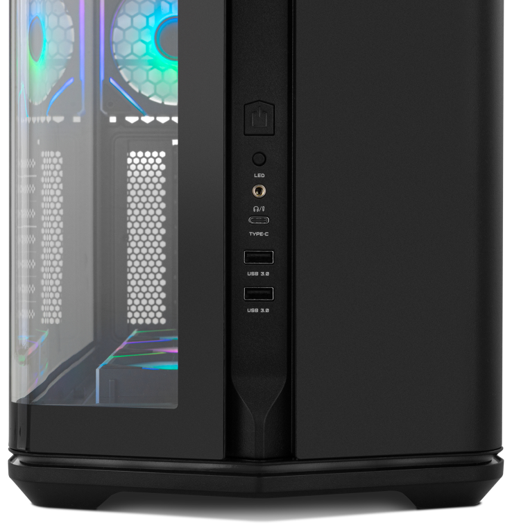 CAJA ATX NOX HUMMER ANVIL 2XUSB3.0 SIN FUENTE NEGRO - detalle