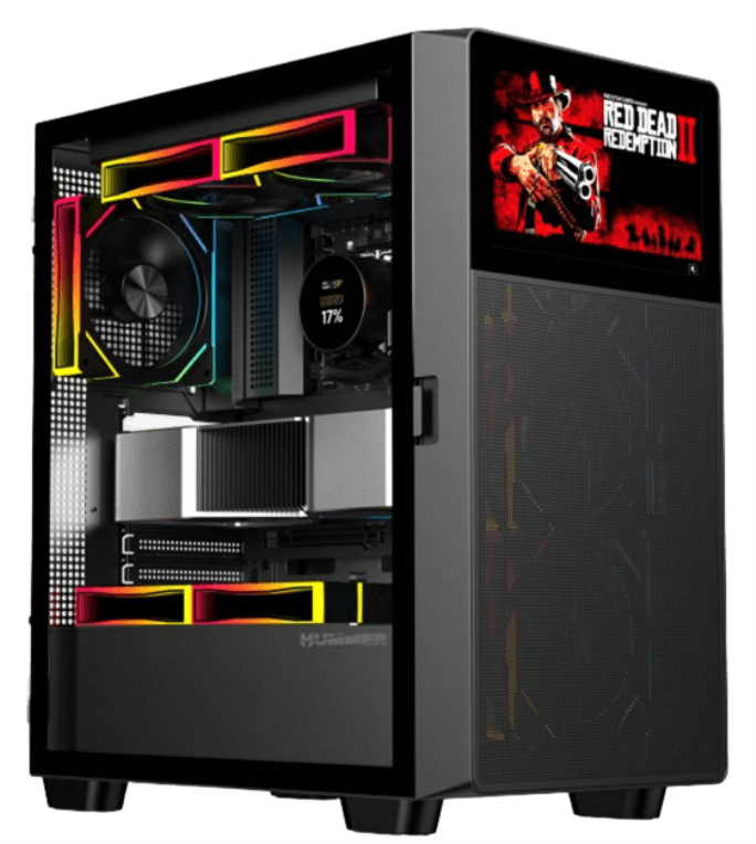 CAJA ATX NOX HUMMER BIOS PANTALLA LCD 8''