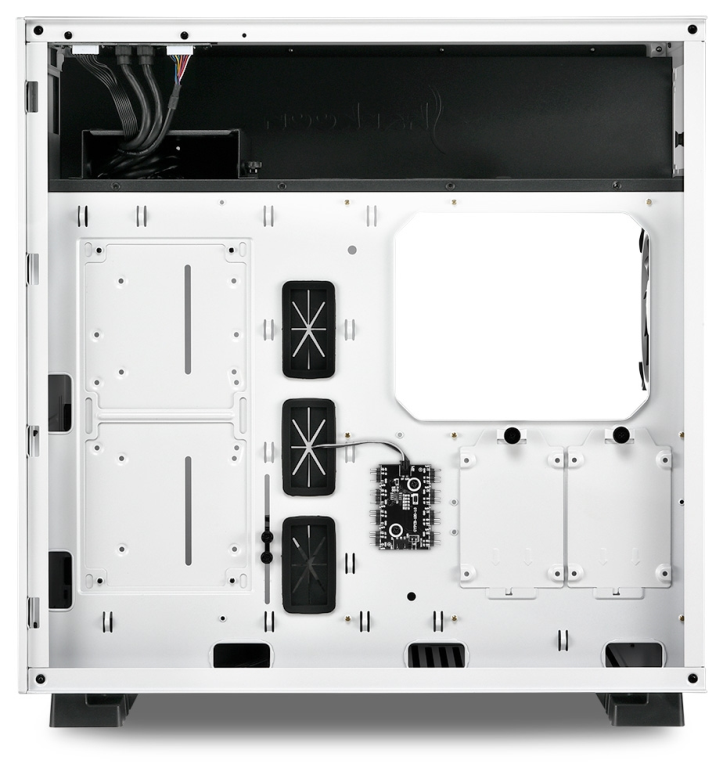 CAJA ATX SHARKOON PURE STEEL 2XUSB3.0 RGB SIN FUENTE BLANCO - detalle