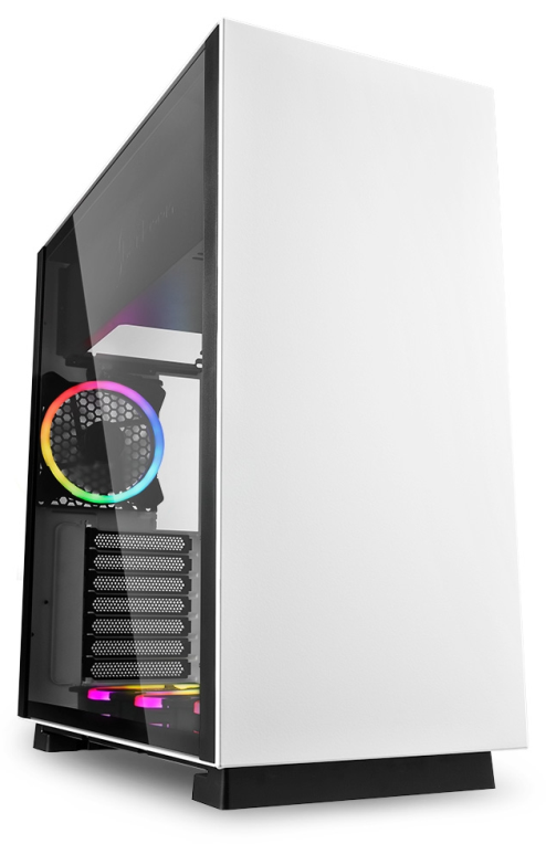 CAJA ATX SHARKOON PURE STEEL 2XUSB3.0 RGB SIN FUENTE BLANCO - detalle