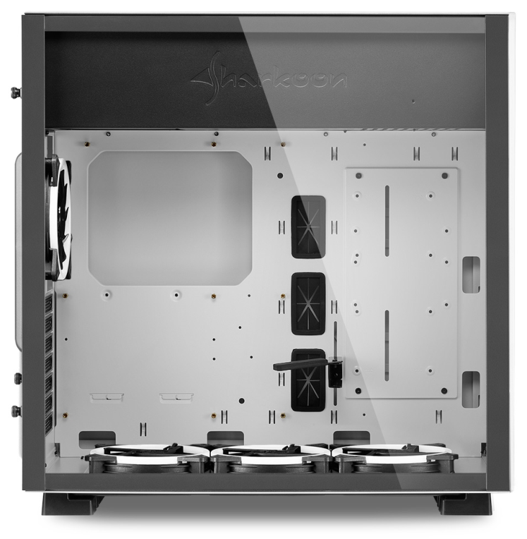 CAJA ATX SHARKOON PURE STEEL 2XUSB3.0 RGB SIN FUENTE BLANCO - detalle