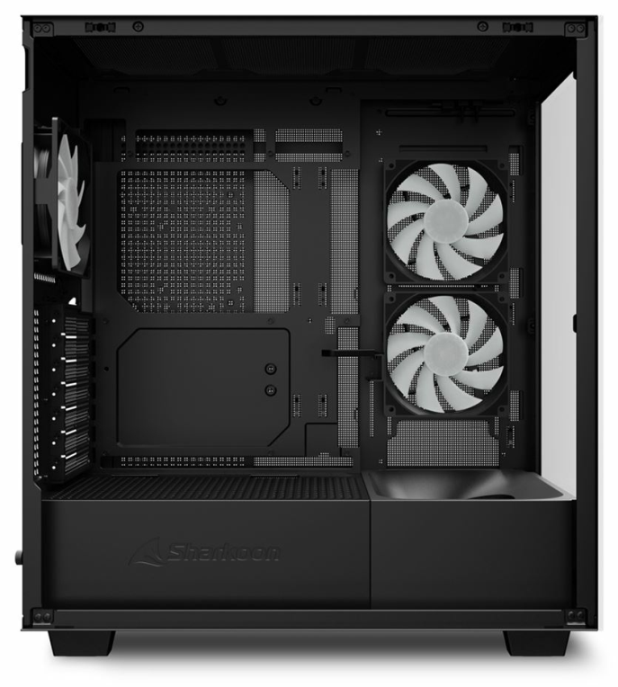 CAJA ATX SHARKOON REBEL C60 2VENTX120MM 2XUSB3 SIN FUENTE NEGRO - detalle
