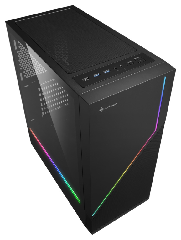 CAJA ATX SHARKOON RGB FLOW 2XUSB3.0 SIN FUENTE - detalle
