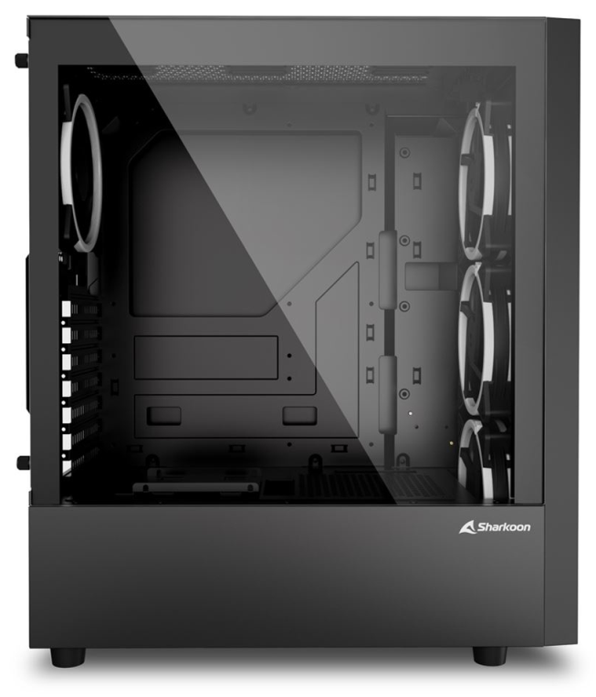 CAJA ATX SHARKOON RGB WAVE 2XUSB3.0 RGB SIN FUENTE NEGRO - detalle